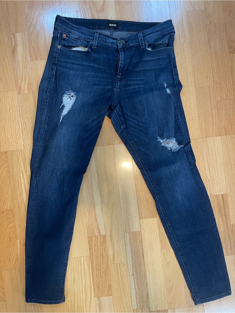 Hudson Jeans Dark Blue Skinny with Distressing